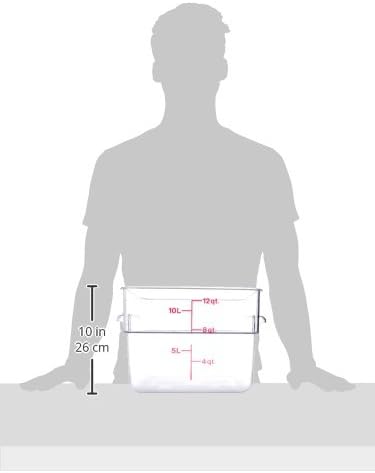 Cambro 12SFSCW135 Camwear Polycarbonate Square Food Storage container, 12 Quart