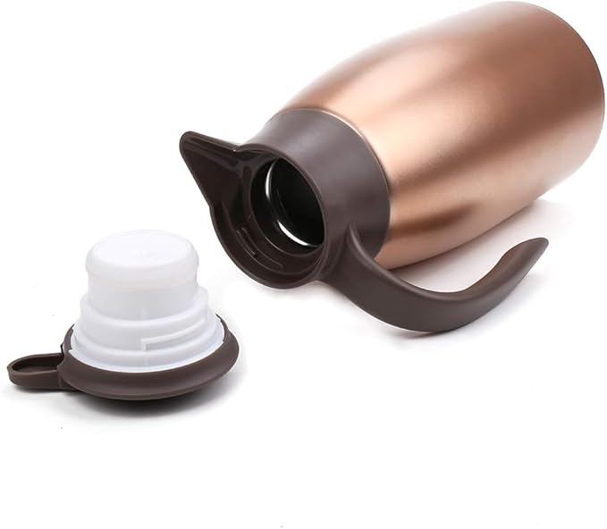 2pcs 70oz Thermal Coffee Carafe Coffee Pitcher, Insulated Stainless Steel Coffee Carafes for Keeping Hot Drinks, Double Walled Thermal Pot Dispenser for Coffee, Hot Water, Tea, Hot Beverage