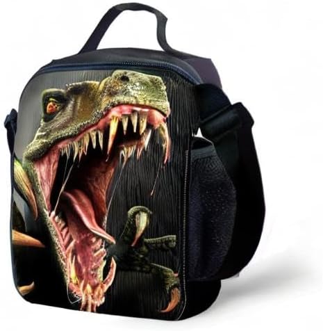 CARBEEN 3D Animal Dinosaur Cat Shark Husky and Dolphin Insulated Lunch Box Cooler Bag (DINOSAUR2)