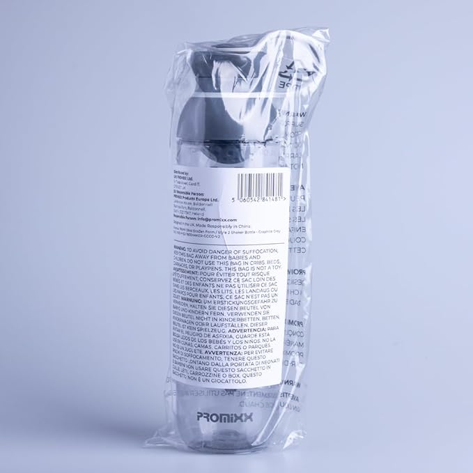 Promixx FORM Water Bottle - Premium Large Water Bottles for Hydration, Infusions and Supplements - Lifetime Durability, Leakproof Water Bottle BPA Free - 26oz / 760ml, Graphite Gray