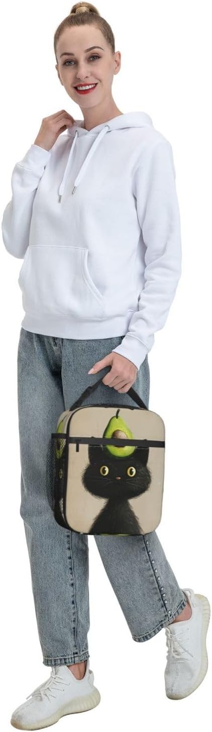 Avocado Insulated Lunch Box for Women Men Avocado Lunch Bag for Work,Picnic,Travel,Hiking,Beach Polyester