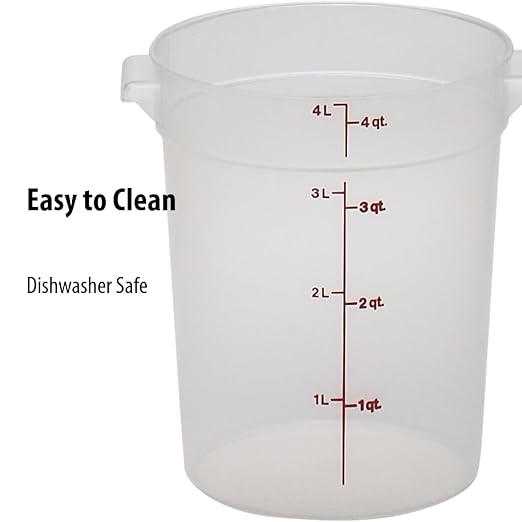 Cambro Food Storage Containers with Lids (BPA-Free) - 4 Quart Food Storage Container (2 Pack)