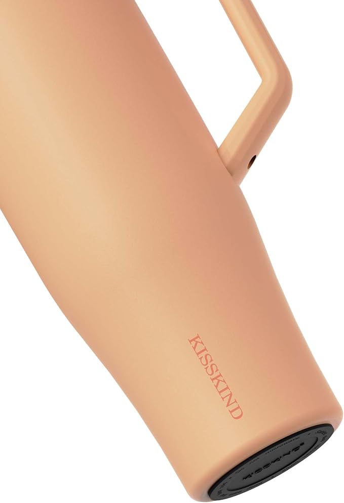 KISSKIND 40 oz Tumbler with Handle and Straw | Lumi Spin Hidden Straw 100% Leakproof Insulated Tumbler | Stainless Steel Water Bottle for Mom, Nurse, Teacher | Orange