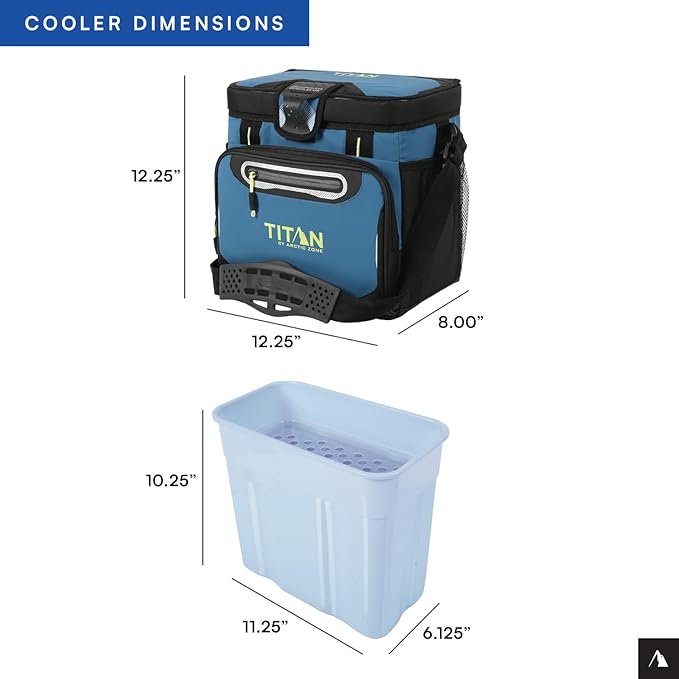 Titan by Arctic Zone Deep Freeze Cooler - Zipperless Hardbody Cooler - Deep Freeze Insulation, HardBody Liner, and SmartShelf