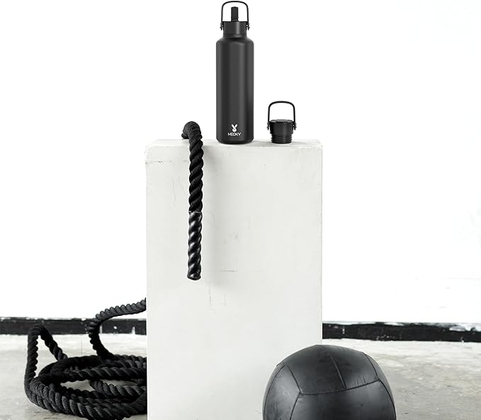 Meoky Women Insulated Water Bottle for Sports: 24 oz Stainless Steel Water Bottle with Straw and Flip Lid for Work - Commuters Yoga Enthusiasts, Ruby