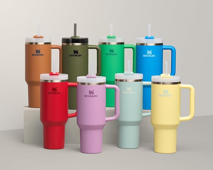 STANLEY Quencher H2.0 Tumbler with Handle and Straw 40 oz | Flowstate 3-Position Lid | Cup Holder Compatible for Travel | Insulated Stainless Steel Cup | BPA-Free | Chili Red