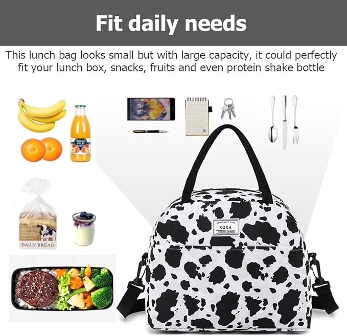 XQXA Lunch Bag Reusable Insulated Cooler Water Resistant Lunch Box Adult Tote Lunch Bag for Women/Men Work Picnic Beach or Travel