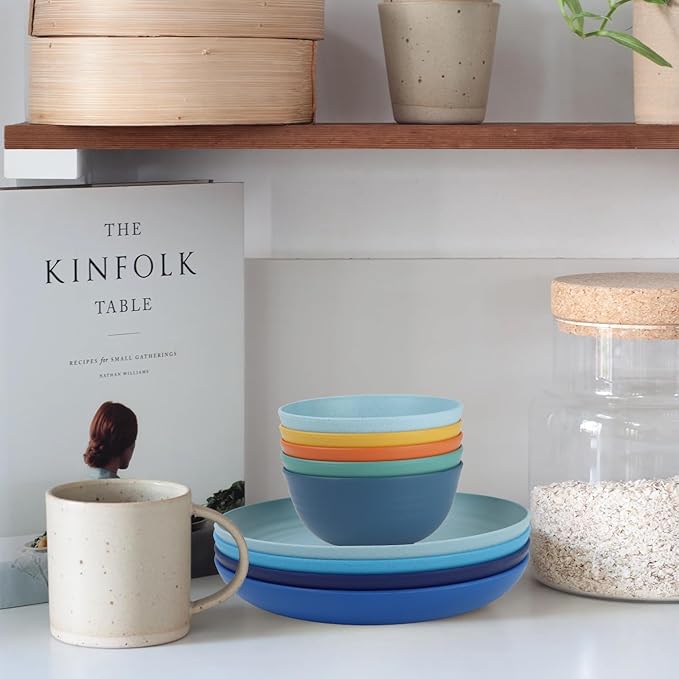 Unbreakable Wheat Straw Bowls for Kids, 10 oz Snack Bowls Set of 6, Small Handy Bowls Set for Snack, Dessert and Appetizer,Multi Color