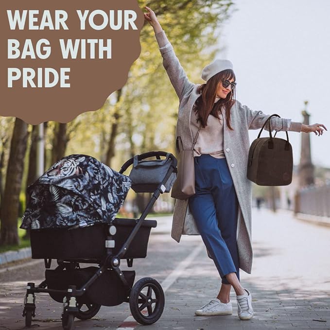 ASEBBO Insulated Lunch Bag for Women & Men (Chocolate Brown)