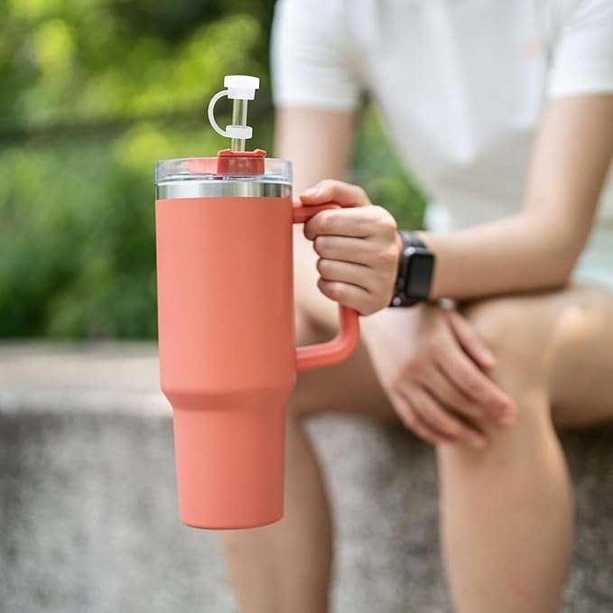 Straw Replacement for Stanley Cup 40 oz | 6 PCS Reusable Straws with Stanley 40oz Tumblers | Reusable Tritan Straws with 1 Cleaning Brush | 12 inch Tumbler Accessories, BPA-Free Dishwasher Safe Clear