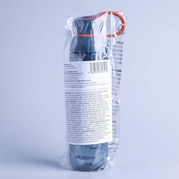 Promixx FORM Water Bottle - Premium Large Water Bottles for Hydration, Infusions and Supplements - Lifetime Durability, Leakproof Water Bottle BPA Free - 26oz / 760ml (Midnight Blue)