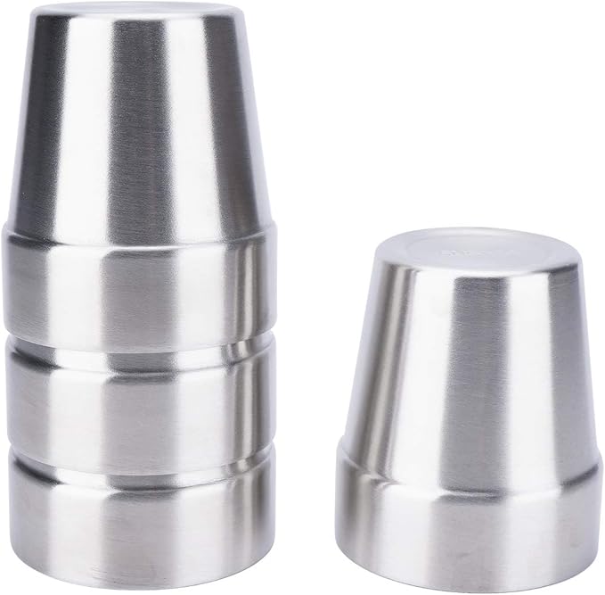 Beasea Stainless Steel Cups 8 oz, Metal Drinking Cups Set of 4, Stackable Stainless Steel Cups Double Wall Small Cup Insulated Drinking Cups Glasses for Home Restaurant Party Camping