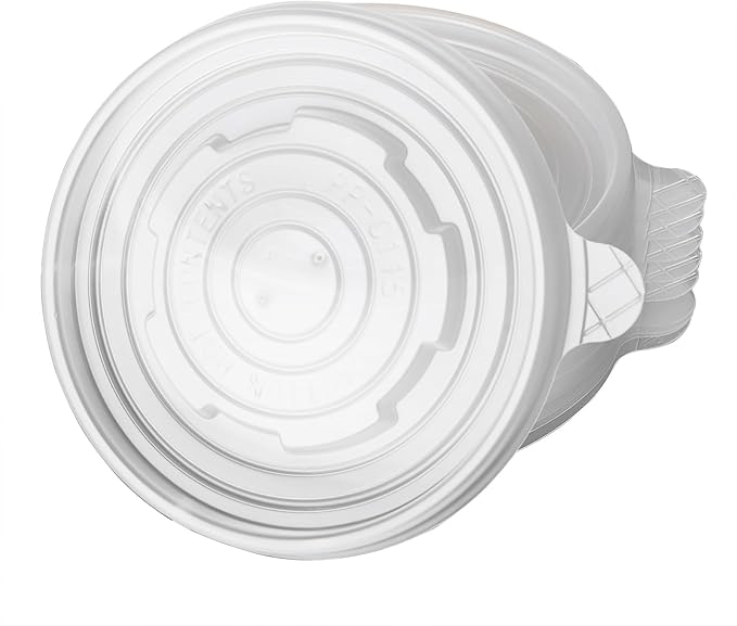 CIAO! 115mm Diameter PP Lid, Designed and Fit BRAND 12/16/24oz Paper Food Container (500/case)