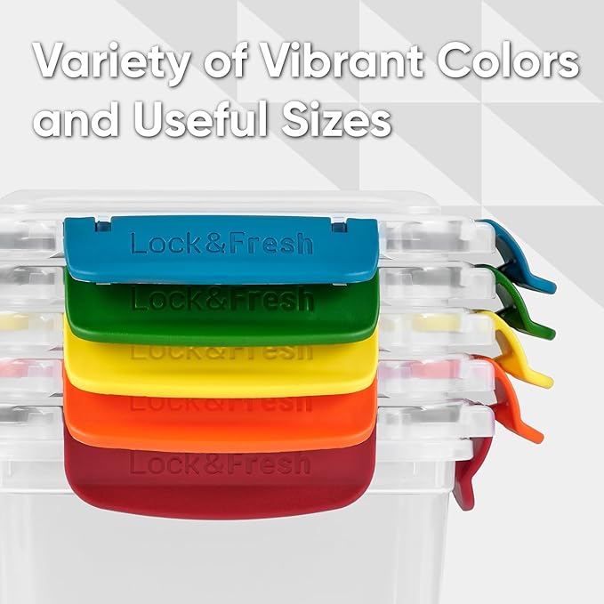 Superio Plastic Food Storage Container with Airtight Lid- 80 Oz, BPA Free, Leakproof, Stackable, Microwave, Dishwasher and Freezer Safe, Blue