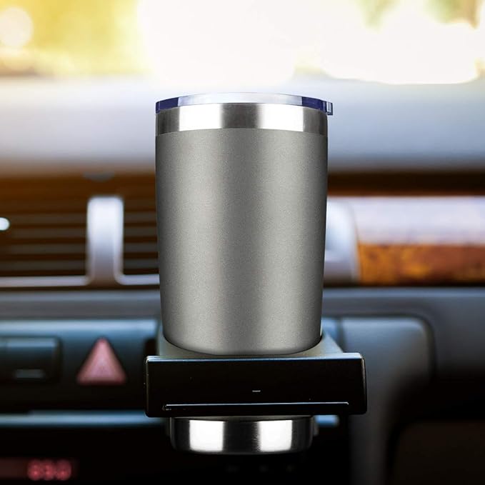 20oz Tumbler Bulk Stainless Steel Vacuum Insulated Tumblers with Lid Double Wall Travel Mug Durable Powder Coated Coffee Cup, Suitable for Ice Drinks and Hot Beverage (Gray 1pack)