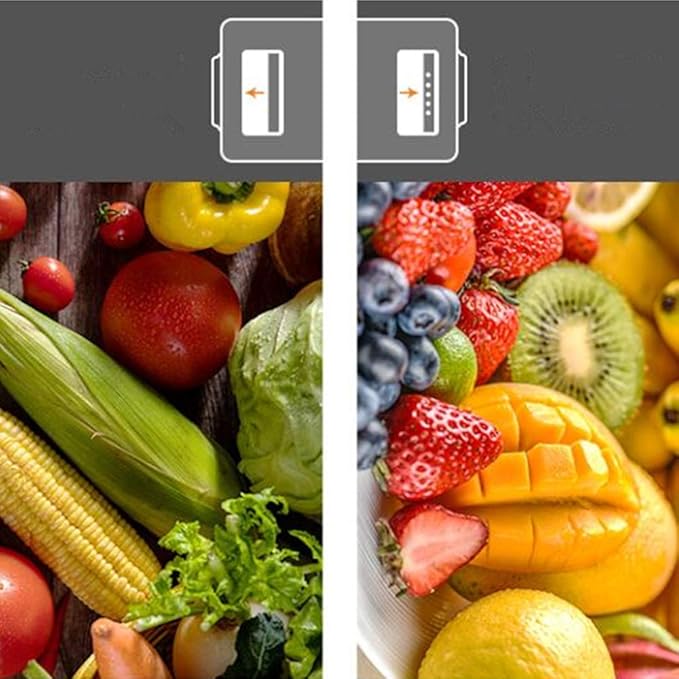 SANNO Fridge Produce Saver Food Storage Bin Containers, Refrigerator Food Fruit Vegetables storage Produce Saver Produce Saver Containers, Stackable Freezer Fridge