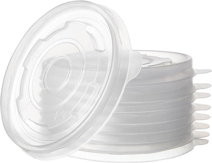 CIAO! 90mm Diameter PP Lid, Designed and Fit BRAND 8oz Paper Food Container (1000/case)