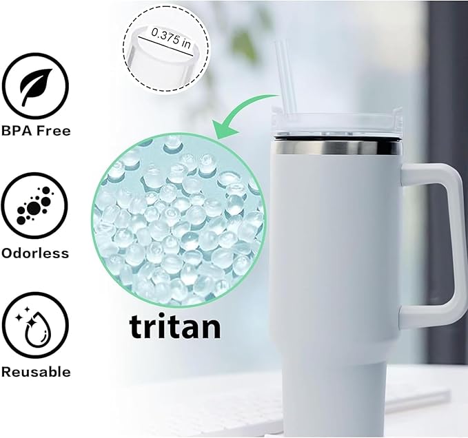 Straw for Stanley Cup 20 14 OZ, Straws Compatible with 20oz 14oz Stanley Cup Accessories, BPA Free Replacement Straws for Stanley Accessories- 6 Reusable Drinking Straws, Clear