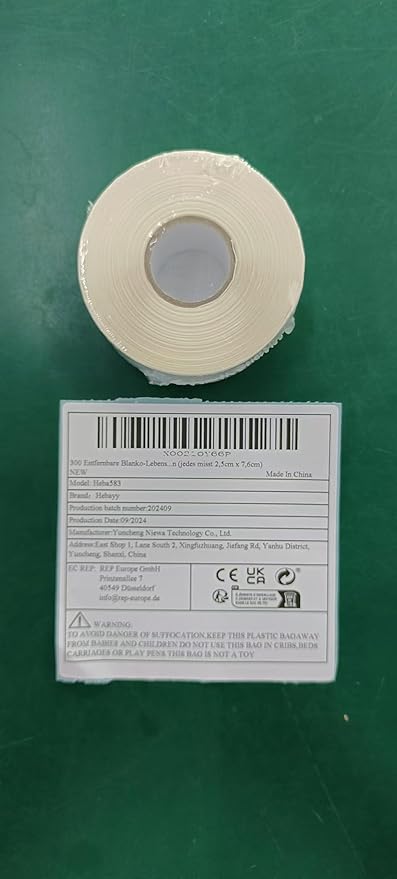 300 Removable Blank Food Labels, Water/Oil/Tear Resistant with Perforation Line for Freezer Food Containers Jars Pantry Organization (Each Measures 1” x 3”)