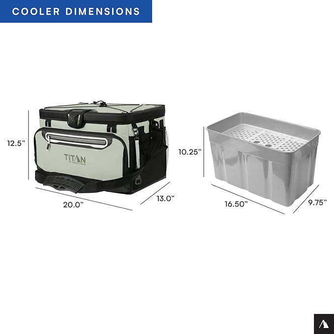 Titan by Arctic Zone Deep Freeze Cooler - Zipperless Hardbody Cooler - Deep Freeze Insulation, HardBody Liner, and SmartShelf