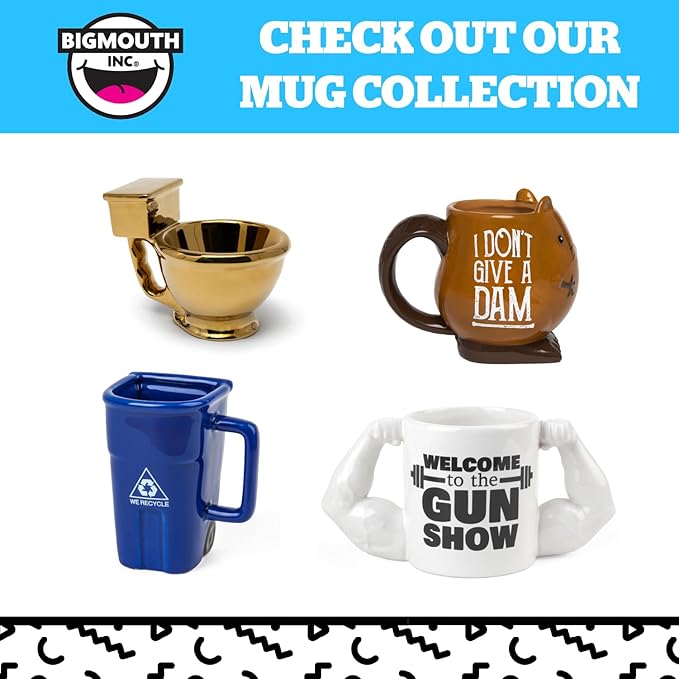 BigMouth Inc. Coffee Mug - “The More Coffee I Drink the More Awesome I am”, Giant-Sized Novelty Coffee Mug, 64 oz, Extra Large Mug