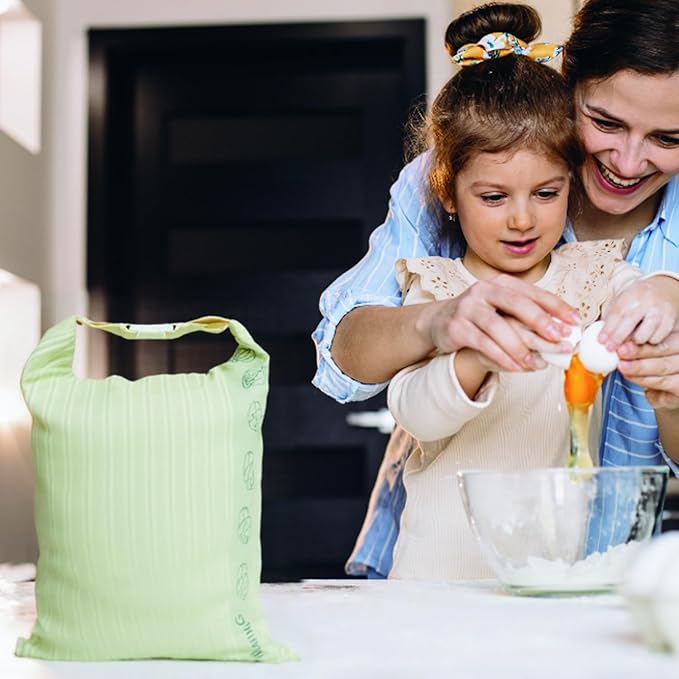 Reusable Beeswax Bread Bags for Homemade Bread (2-Pack)– 12.5” x 17” XL Sourdough Bread Storage Bags, Beeswax Food Bags for Loaf, Sourdough, Freezer & Pantry Use