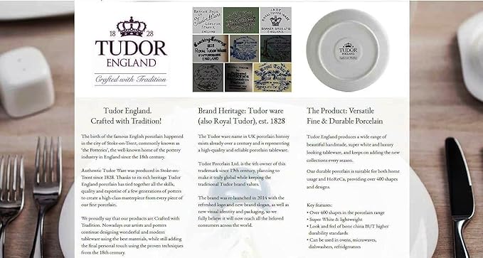 Tudor Royal Collection 24-Piece Round Dinnerware Set, Service for 6, Botanical Design, Summer Flowers, Plates Bowls Mugs Dishes, High-Gloss Premium Quality