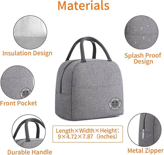 Bento Box Adult Lunch Box with lunch bag, Japanese Stackable Lunch Box Containers for Adult, Bento lunch Box with Dividers Grey