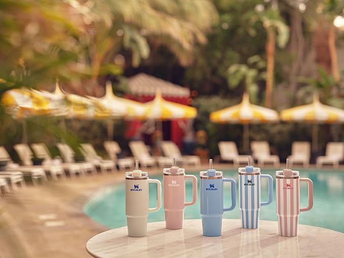 STANLEY Quencher H2.0 Tumbler with Handle and Straw 40 oz | Flowstate 3-Position Lid | Cup Holder Compatible for Travel | Insulated Stainless Steel Cup | BPA-Free | Cornflower Gloss