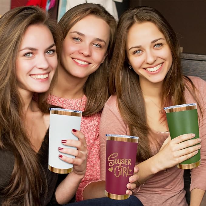 20 oz Tumbler Bulk 8 Pack Stainless Steel Tumblers with Lids and Straws, Double Wall Vacuum Insulated Travel Coffee Mug for Laser Engrave, Powder Coated Cups for Hot and Cold Drinks (Navy,8 pack)