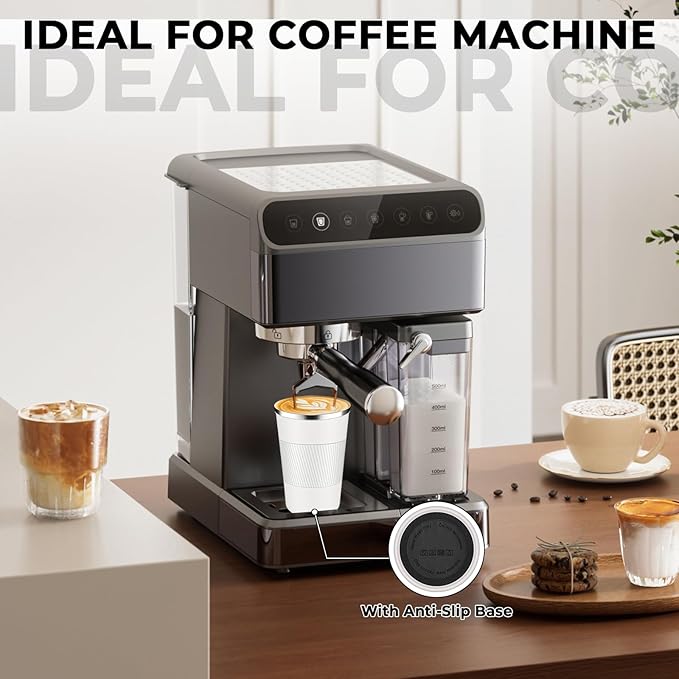 Insulated Coffee Tumbler 12 oz, Stainless Steel Coffee Mug with Lids, Travel Coffee Mug Leak Proof, Double Wall Vacuum Insulated Reusable Coffee Cup, Keep Drinks Hot and Cold (White, 12 Ounces)