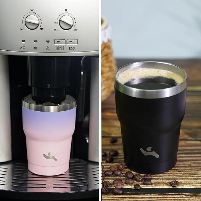 10 oz Tumbler with Handle and 2 Straw 2 Lid, Insulated Water Bottle Stainless Steel Vacuum Cup Reusable Travel Mug,Mystic Moon