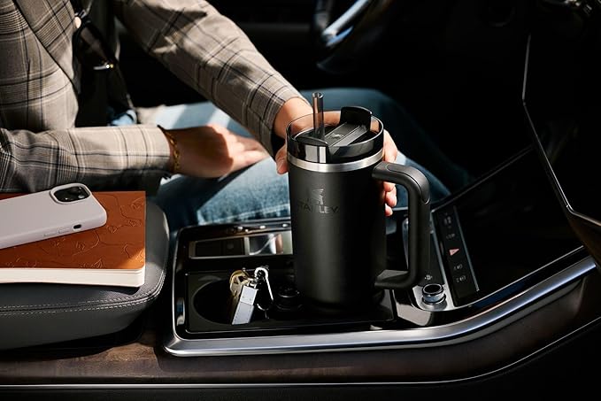 Stanley Quencher H2.0 Tumbler with Handle and Straw 30 oz | Flowstate 3-Position Lid | Cup Holder Compatible for Travel | Insulated Stainless Steel Cup | BPA-Free | Cranberry