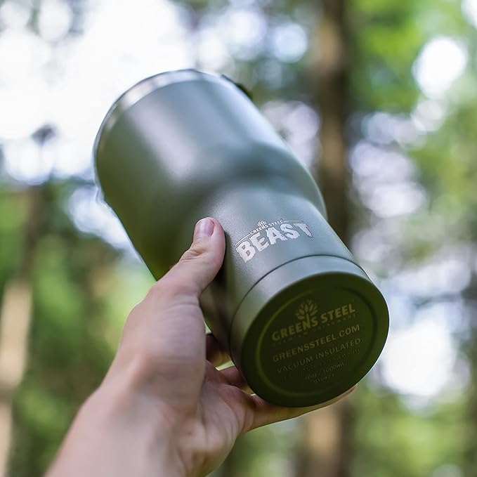 Beast 30 oz Tumbler Stainless Steel Vacuum Insulated Coffee Ice Cup Double Wall Travel Flask (Army Green)