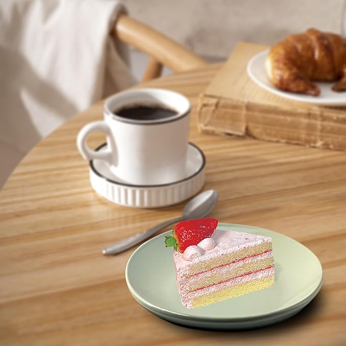 16-Piece Khakee Ceramic Dinner Set – Stoneware Plates, Bowls & Mugs – Modern Solid Colour Tableware for 4 – Microwave & Dishwasher Safe – Khakee Beige