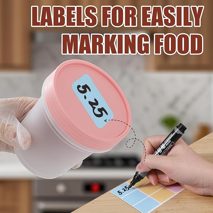 6 Pack 3.4oz Food Storage Containers, Plastic Containers with Twist Top Lid, Reusable Dishwasher Freezer Safe Airtight, Takeout Container - Ideal for Soup and More