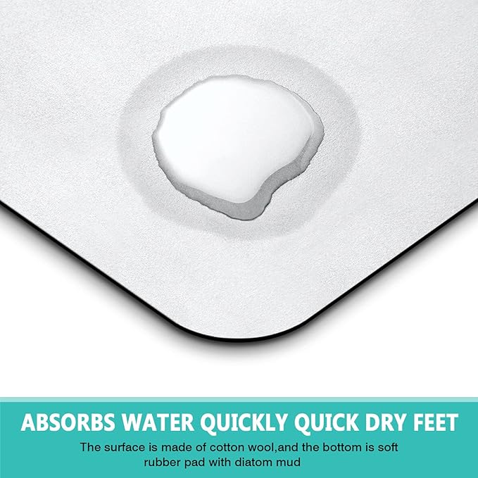 Rubber Dish Drying Mat for Kitchen Counter Large Grey Washable Quick Home Coffee Pad Fit Under Sink,Bar,Utensils or Stemware (24x18in)