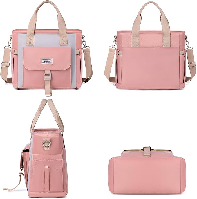 Weitars Insulated Lunch Bag for Women,Leak Proof Lunch Box for Work,Extra Large Lunch Tote Bag With Removable Shoulder Strap with Side Pockets,Reusable Lunch Bag For Picnic Hiking