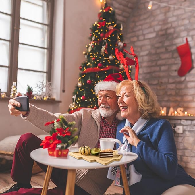 Christmas Wooden Appetizer Tray Christmas Tree Shaped Wooden Serving Platter Sushi Serving Tray Wood Charcuterie Board Tray Snack Dessert Candy Dish Plate for Christmas Home Kitchen,15x11x0.59 Inch