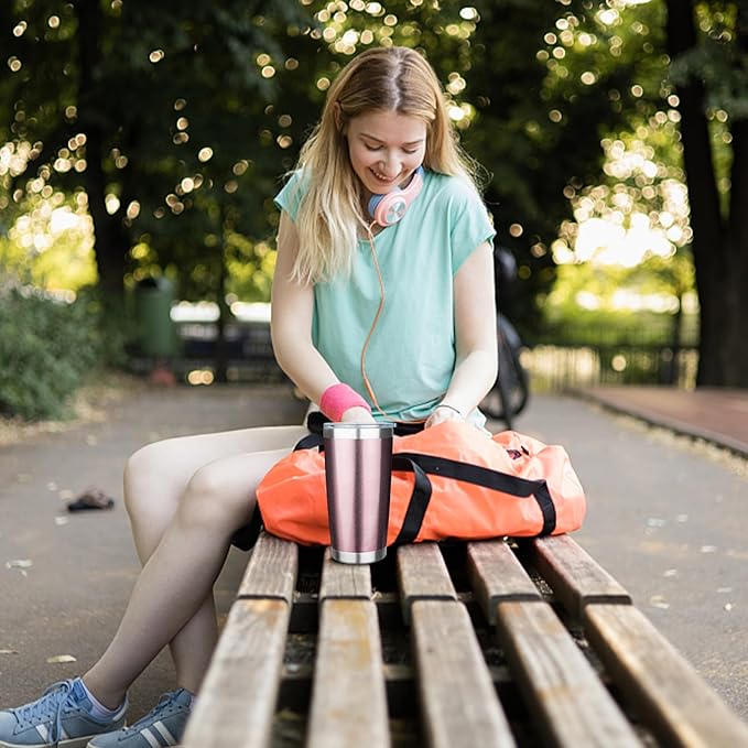 StarSpeed 20oz 8 pack Insulated Tumblers with Lid Stainless Steel Double Wall Tumbler Travel Coffee Cups Powder Coated Tapered Metal Thermal Mug Indoor Outdoor for Hot and Cold Drinks