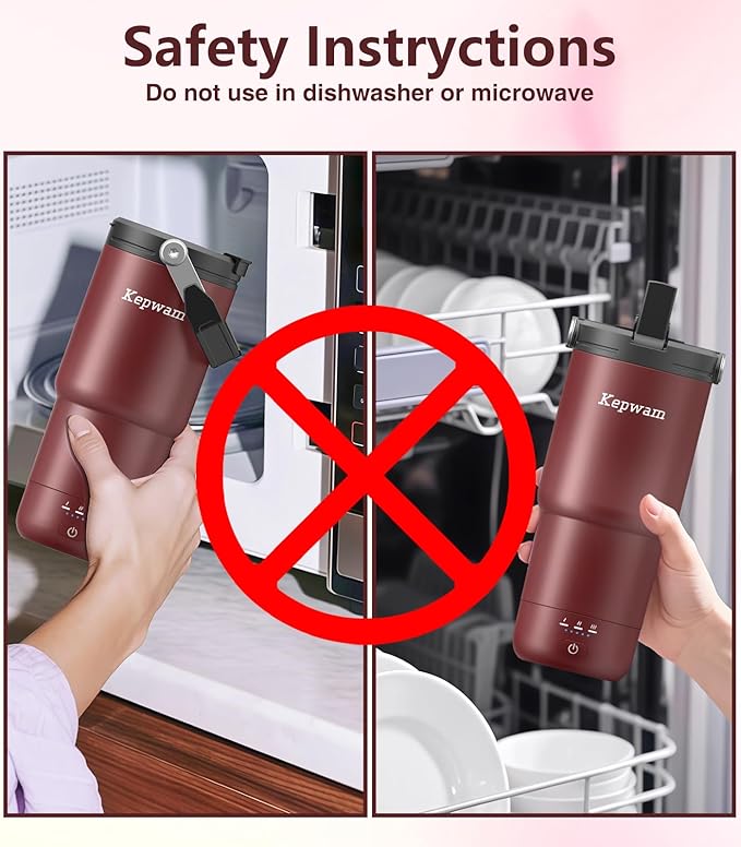 Self-Heating Travel Mug 20oz, Temperature-Controlled Coffee Warmer Mug, Smart Travel Coffee Mug Keep Coffee Drinks Hot, Heated Mug Great for Driver Outdoor Fits Car Cup Holders