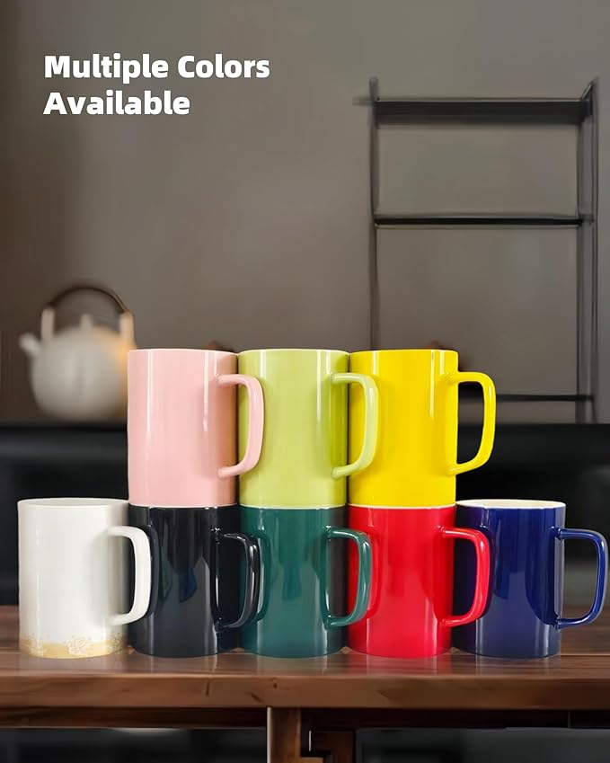 33 Ounce Coffee Mug, Extra Large Super Ceramic Mugs with Lid and Handle, Oversized Cups Big Tea Cup for Office and Home (Pink)