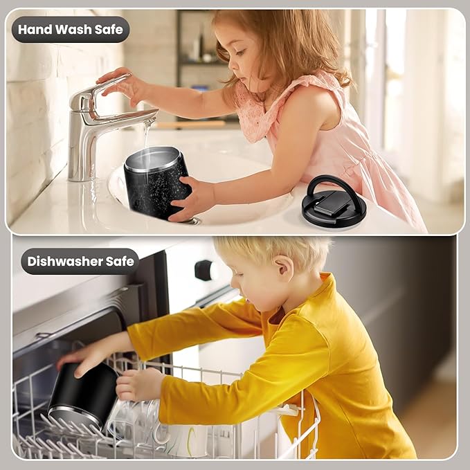 Soup Thermo for Hot Food 20oz Lunch Containers with Buckle Lid Wide Mouth Hot Food Jar Vacuum Insulated Stainless Steel Bento Box Leakproof with Spoon(Black)