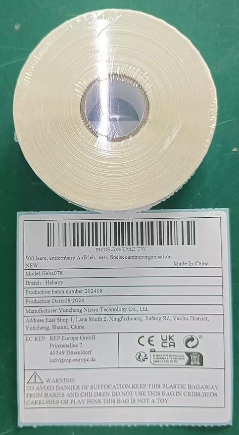 500 Blank Removable Freezer Labels Water Oil Resistant with Perforation Line for Food Containers Jars Pantry Organization