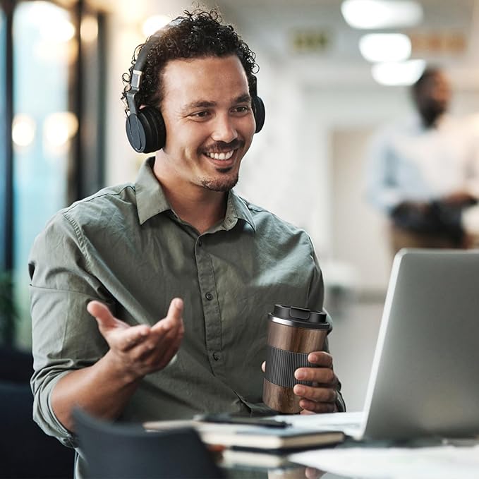 Insulated Coffee Tumbler 12 oz, Stainless Steel Coffee Mug with Lids, Travel Coffee Mug Leak Proof, Double Wall Vacuum Insulated Reusable Coffee Cup, Keep Drinks Hot and Cold (Wood, 12 Ounces)