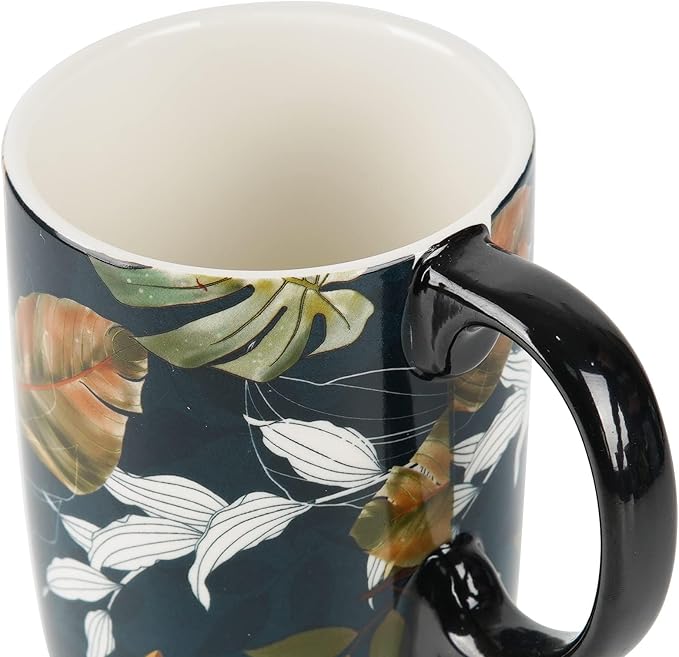 Topadorn Ceramic Mug Leaf Porcelain Coffee Mug with Gift Box,17oz. Leaves