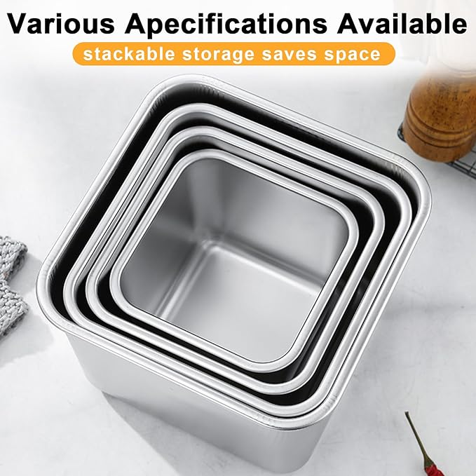 YUPER Stainless Steel Food Containers, Meal Prep Containers, Sandwich Containers, Stainless Steel Containers with Lids Fruit Lunch Snacks Storage, 2 Pack (40+67OZ)