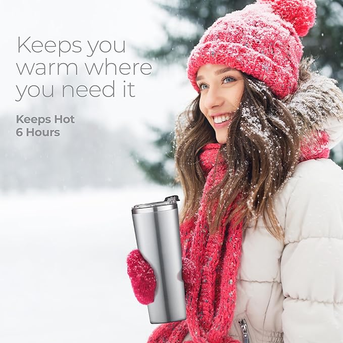 SIPX™ Triple-Insulated Tumblers - 22oz. Premium Modern Tumbler With Lid, insulated Cup Keeps Hot For 6 Hours, Stainless Steel Tumbler Made Of Sustainable Material, Coffee Travel Mug For Home & Office