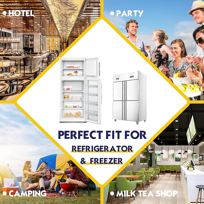 6 Pack NSF Food Pans with Lids, 1/9 Size 4'' Deep Commercial Food Storage Containers, Polycarbonate, Clear