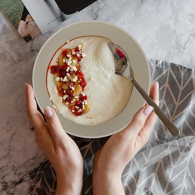 Wrova Wheat Straw Bowl Sets,6 PCS Unbreakable Cereal Bowl 36 OZ,Microwave and Dishwasher Safe Bowls,Alternative Plastic Bowls Reusable for Fruit,Oatmeal and Salad (Colorful)